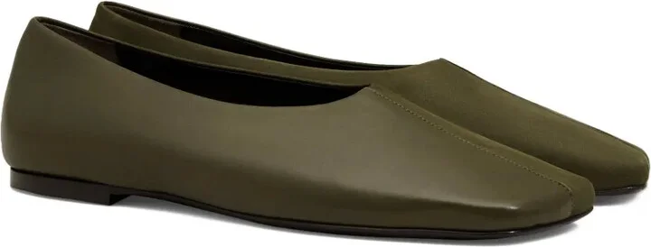Leather Square-Toe Ballet Flats - Image 2