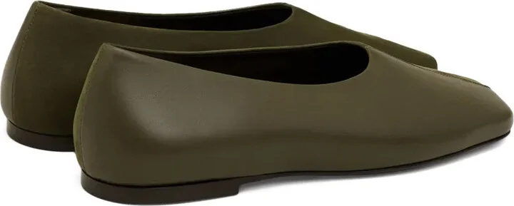 Leather Square-Toe Ballet Flats - Image 4