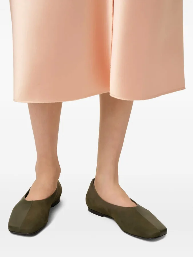 Leather Square-Toe Ballet Flats - Image 5