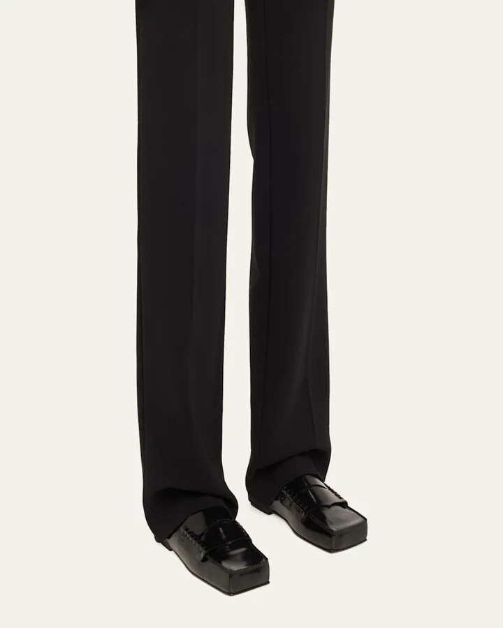 Leather Square-Toe Penny Loafers - Image 2