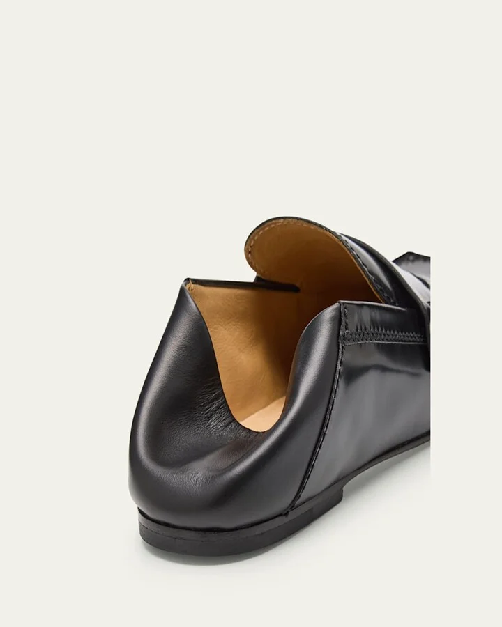 Leather Square-Toe Penny Loafers - Image 4