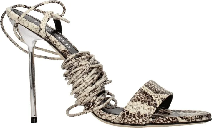 Leather Stiletto Heels Women's Sandals
