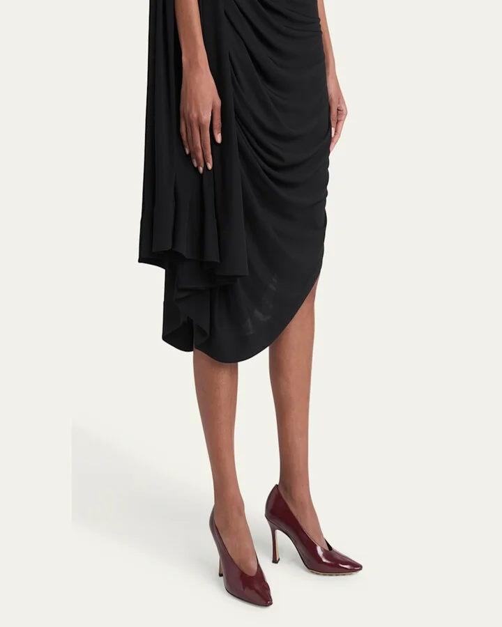 Leather Stiletto Sporty Pumps - Image 3