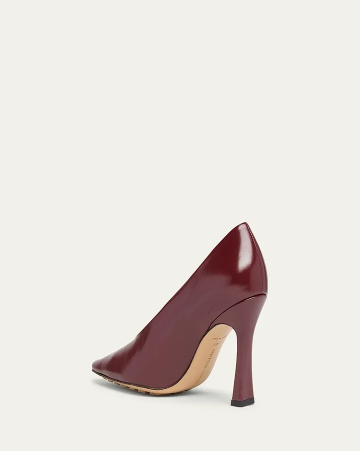 Leather Stiletto Sporty Pumps - Image 4