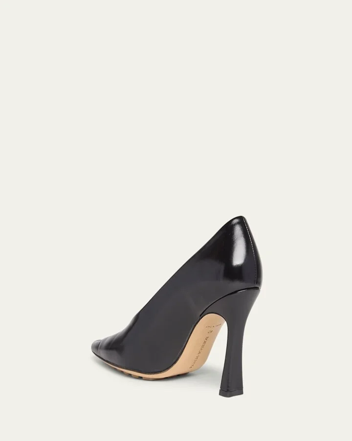 Leather Stiletto Sporty Pumps - Image 7