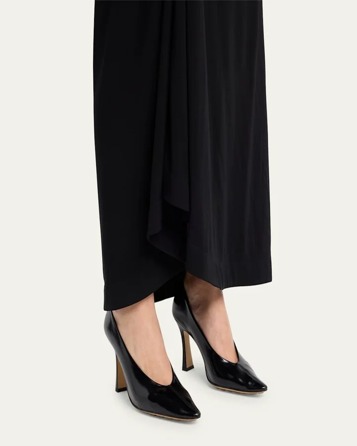 Leather Stiletto Sporty Pumps - Image 10