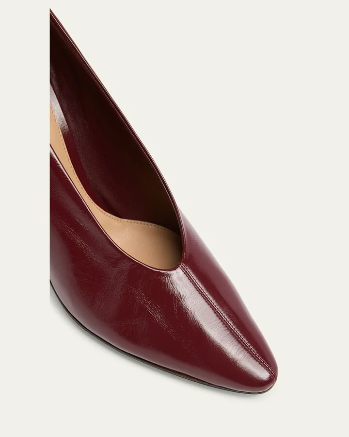Leather Stiletto Sporty Pumps - Image 11