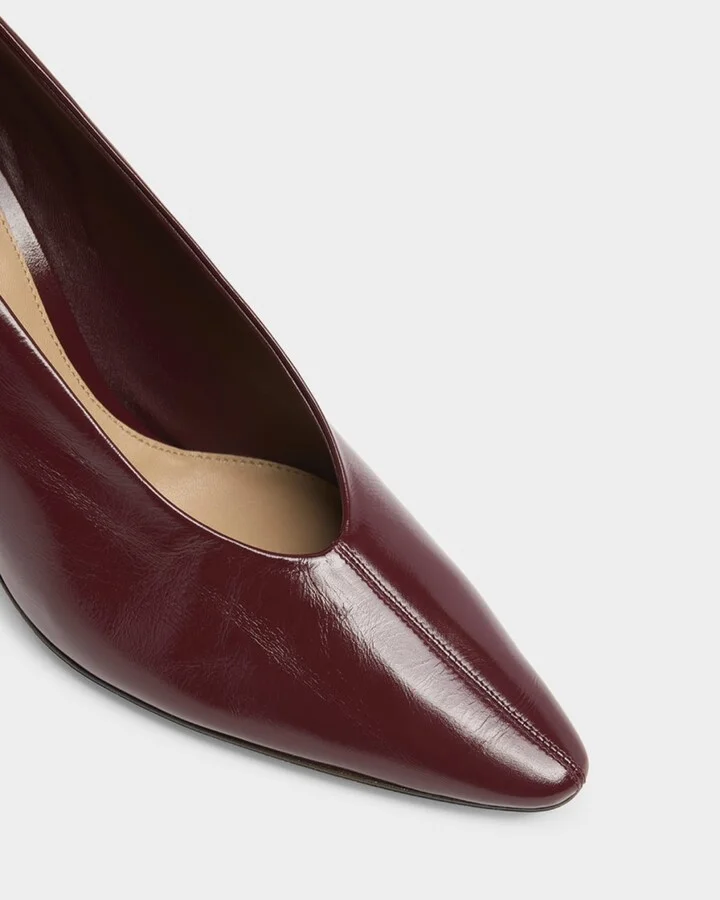 Leather Stiletto Sporty Pumps - Image 3