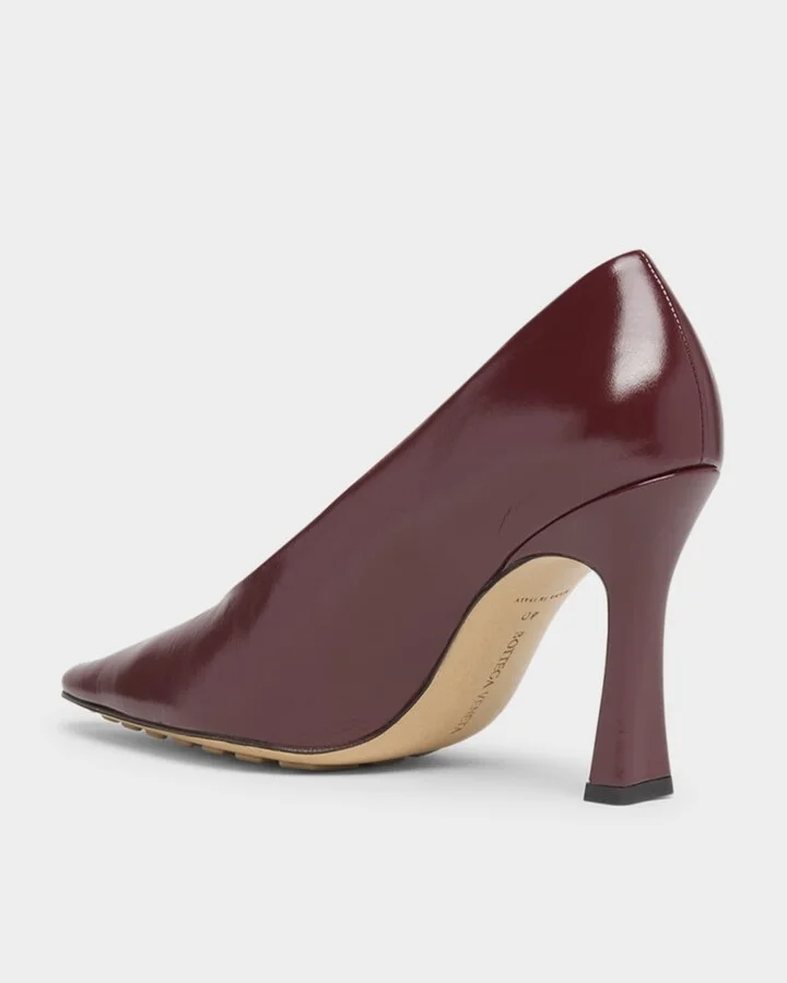 Leather Stiletto Sporty Pumps - Image 6
