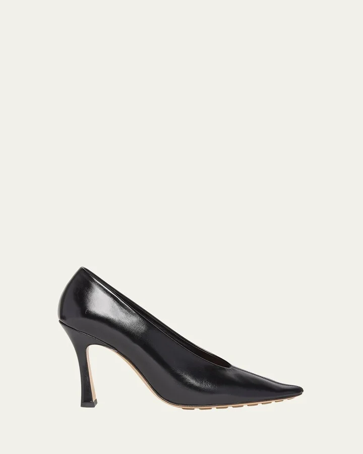 Leather Stiletto Sporty Pumps