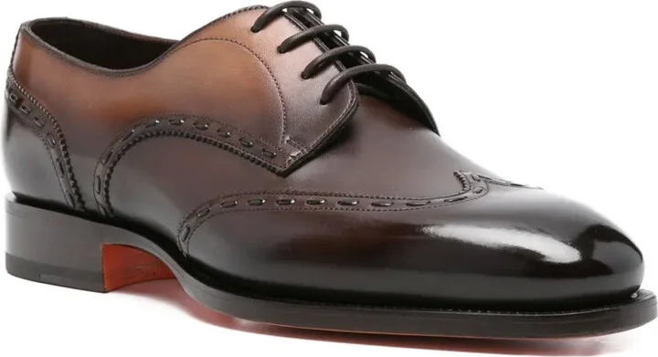 Leather Stitching-Detail Shoes - Image 2