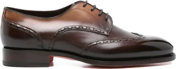 Leather Stitching-Detail Shoes