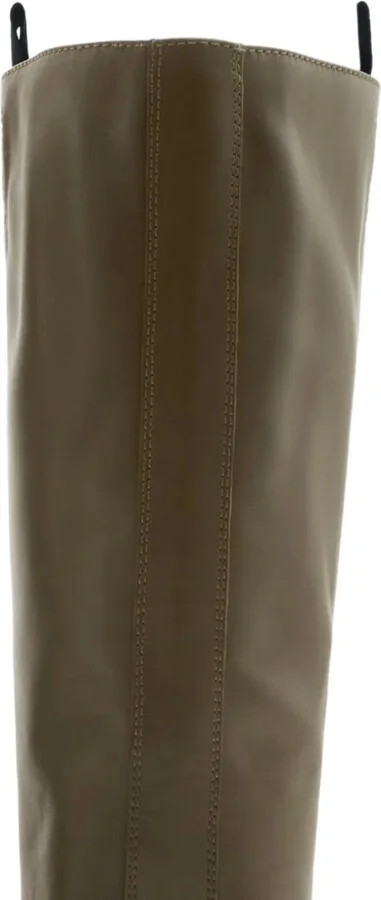 Leather Stomp Knee-High Boots - Image 2