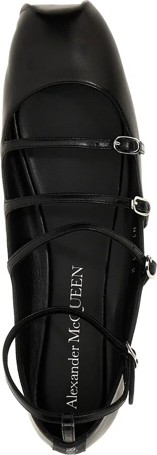 Leather Strap Ballet Flats - Image 4