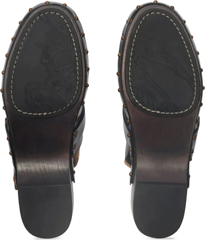 leather strap Clogs - Image 5