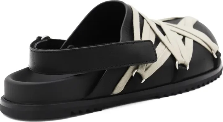 Leather Strap Crisscross Loafers - Image 3