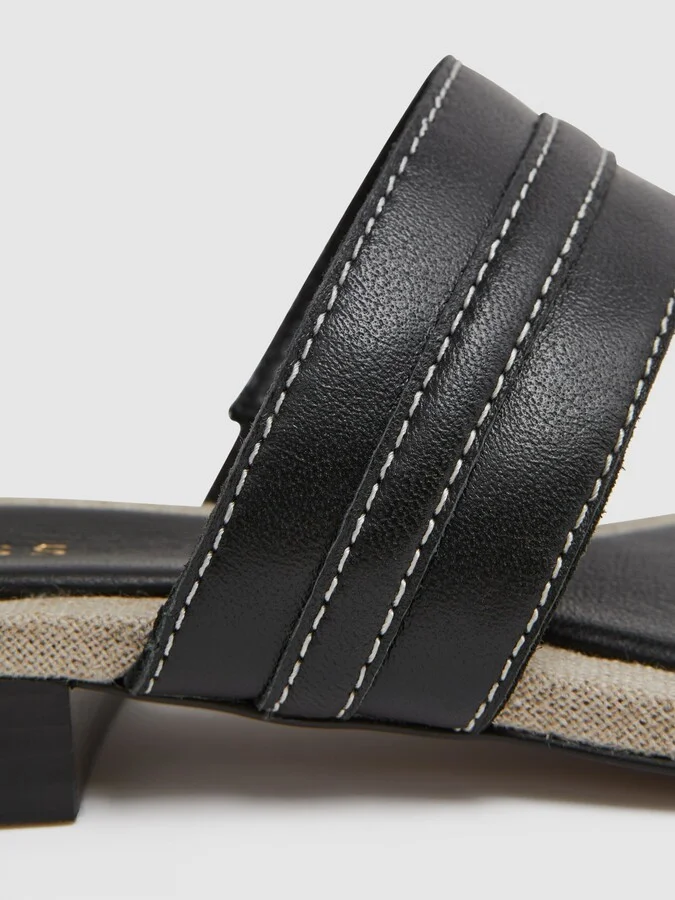 Leather Strap Thong Sandals - Image 5