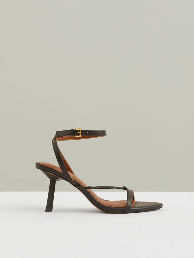 Leather Strappy Heeled Sandals
