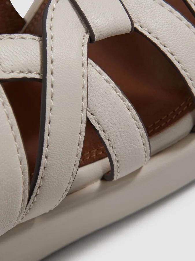 Leather Strappy Platform Sandals - Image 5