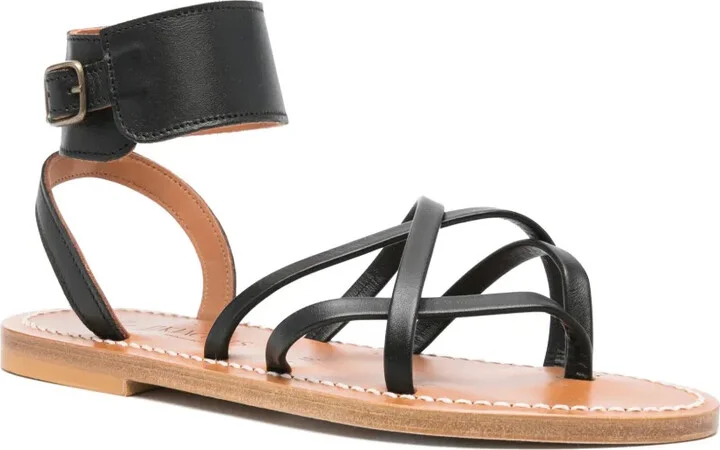 Leather Strappy Sandals - Image 2