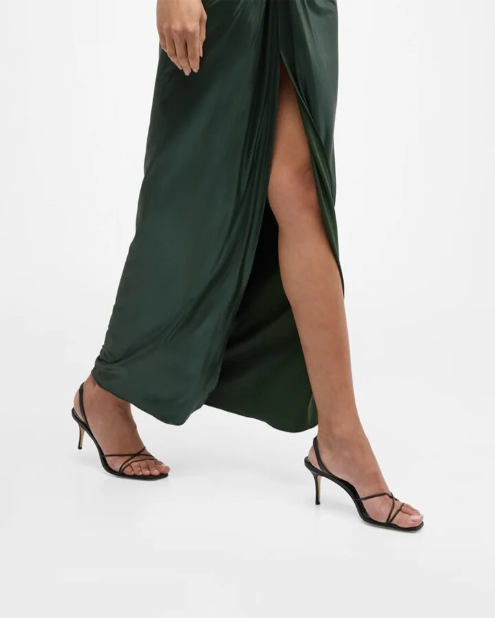 Leather Strappy Slingback Sandals - Image 8