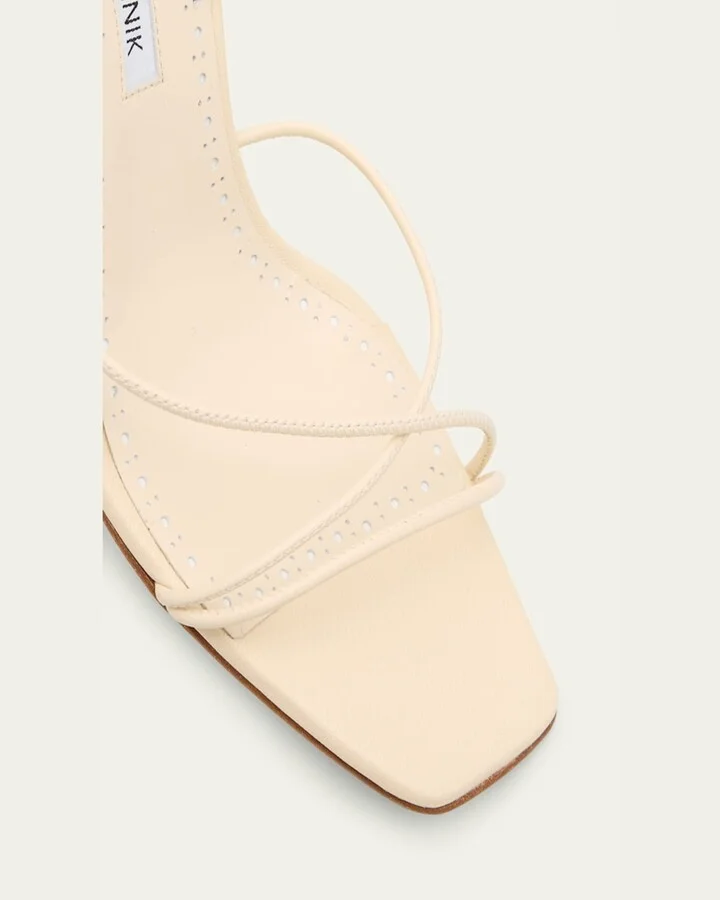 Leather Strappy Slingback Sandals - Image 3