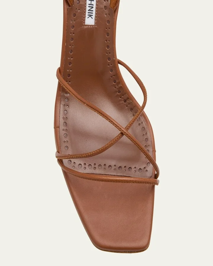Leather Strappy Slingback Sandals - Image 5