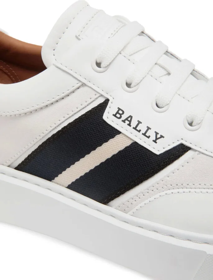 Leather Stripe-Detail Sneakers - Image 5