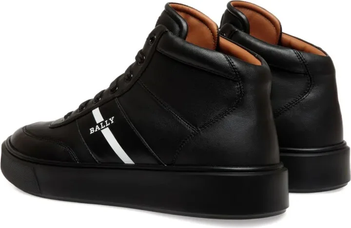 Leather Striped Hi-Tops Sneakers - Image 3