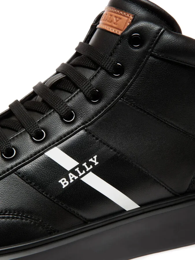 Leather Striped Hi-Tops Sneakers - Image 5