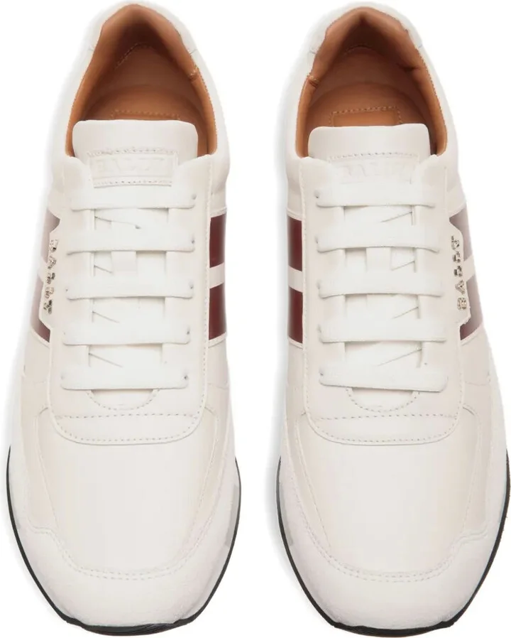 Leather Striped Low-Top Sneakers - Image 3