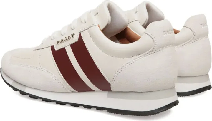 Leather Striped Low-Top Sneakers - Image 4