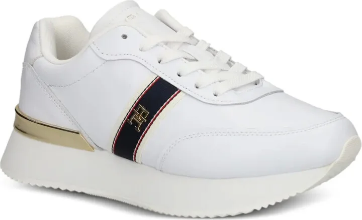 Leather Striped Low-Top Sneakers - Image 2