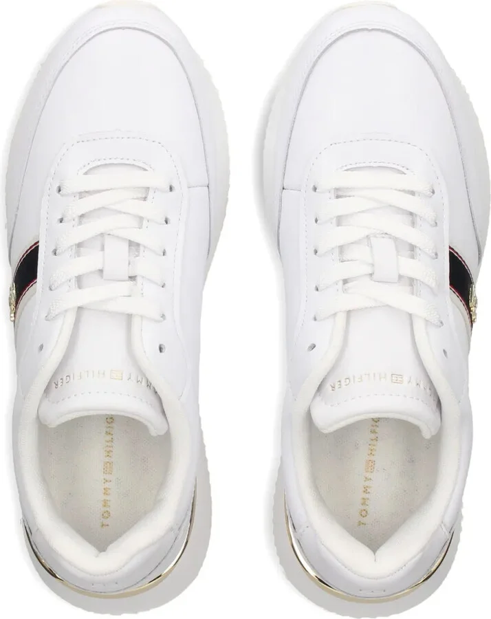 Leather Striped Low-Top Sneakers - Image 3