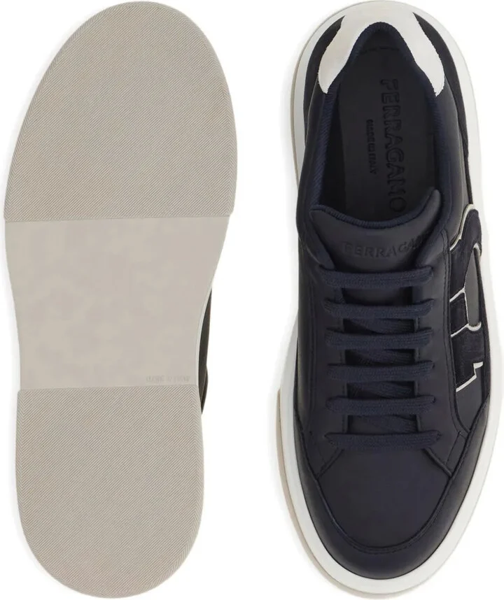 Leather Suede-Detail Sneakers - Image 3