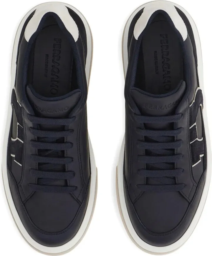 Leather Suede-Detail Sneakers - Image 4