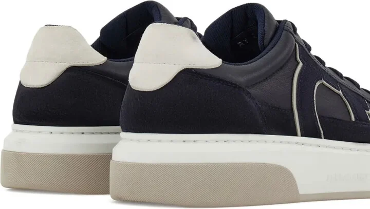 Leather Suede-Detail Sneakers - Image 5