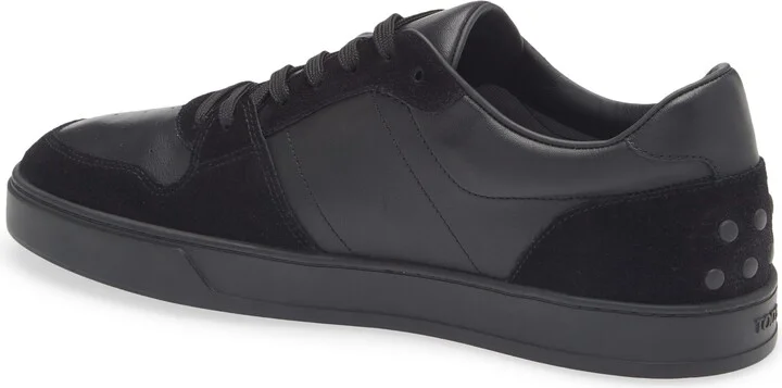 Leather & Suede Lace-Up Low Top Sneaker - Image 2