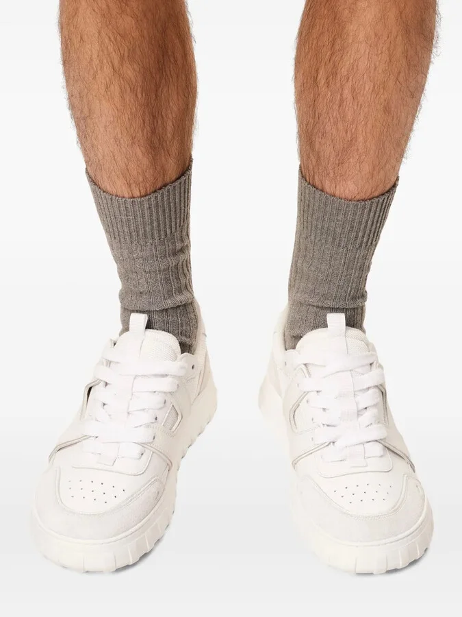 Leather Suede Lace-Up Sneakers - Image 5