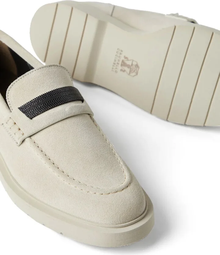 Leather Suede Loafers - Image 4