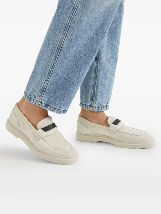 Leather Suede Loafers - Image 5