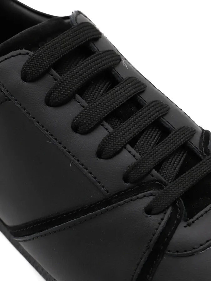 Leather Suede Panel Sneakers - Image 3