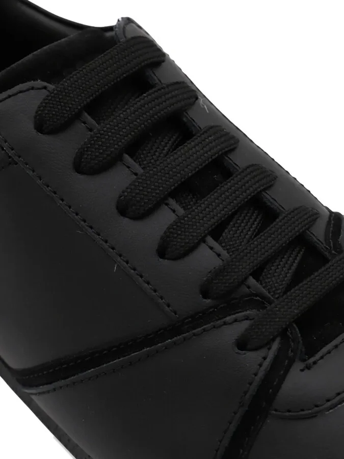 Leather Suede Panel Sneakers - Image 4
