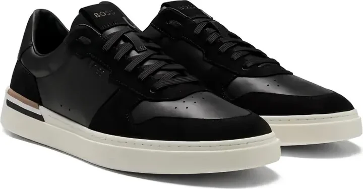 Leather Suede Panel Trainers - Image 2