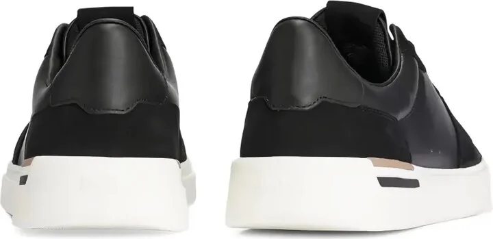 Leather Suede Panel Trainers - Image 3