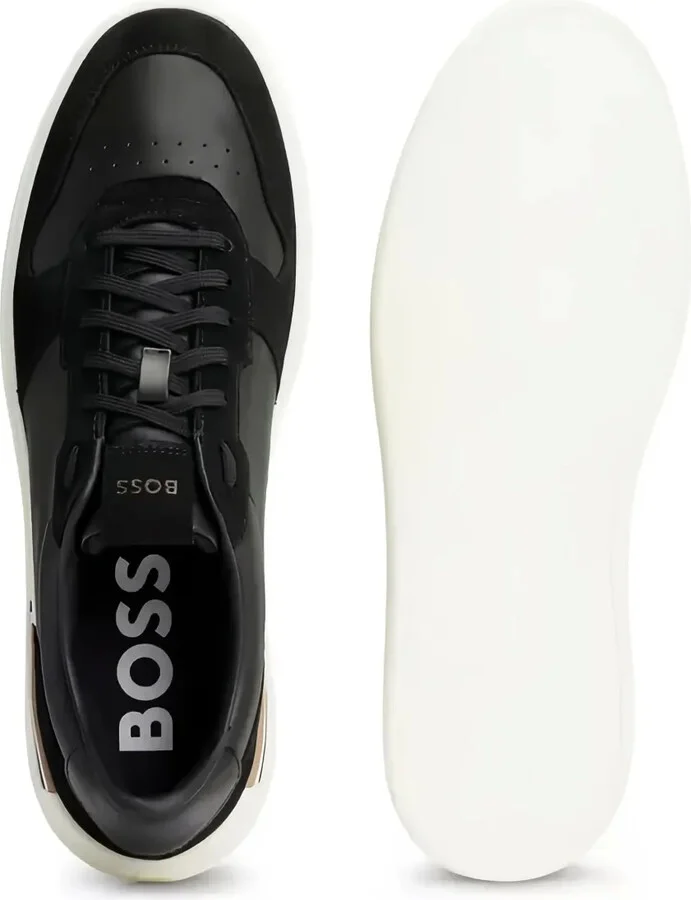 Leather Suede Panel Trainers - Image 4