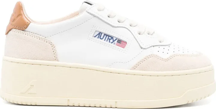 Leather Suede Panel Trainers