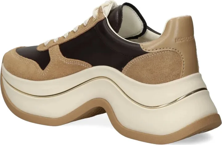 Leather Suede Platform Sneakers - Image 4