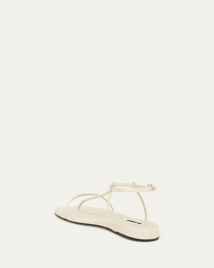 Leather T-Strap Sandals - Image 5