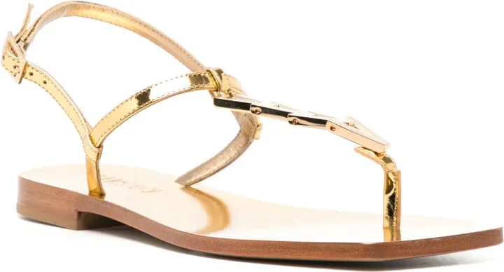 leather T-strap sandals - Image 2